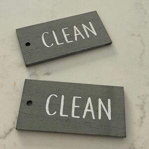 Rae Dunn Set of CLEAN Wooden tags